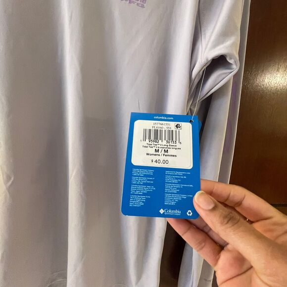 NWT Columbia Women's PFG Tidal Long Sleeves Tshirt Crew Neck Tee Size M - Picture 4 of 14